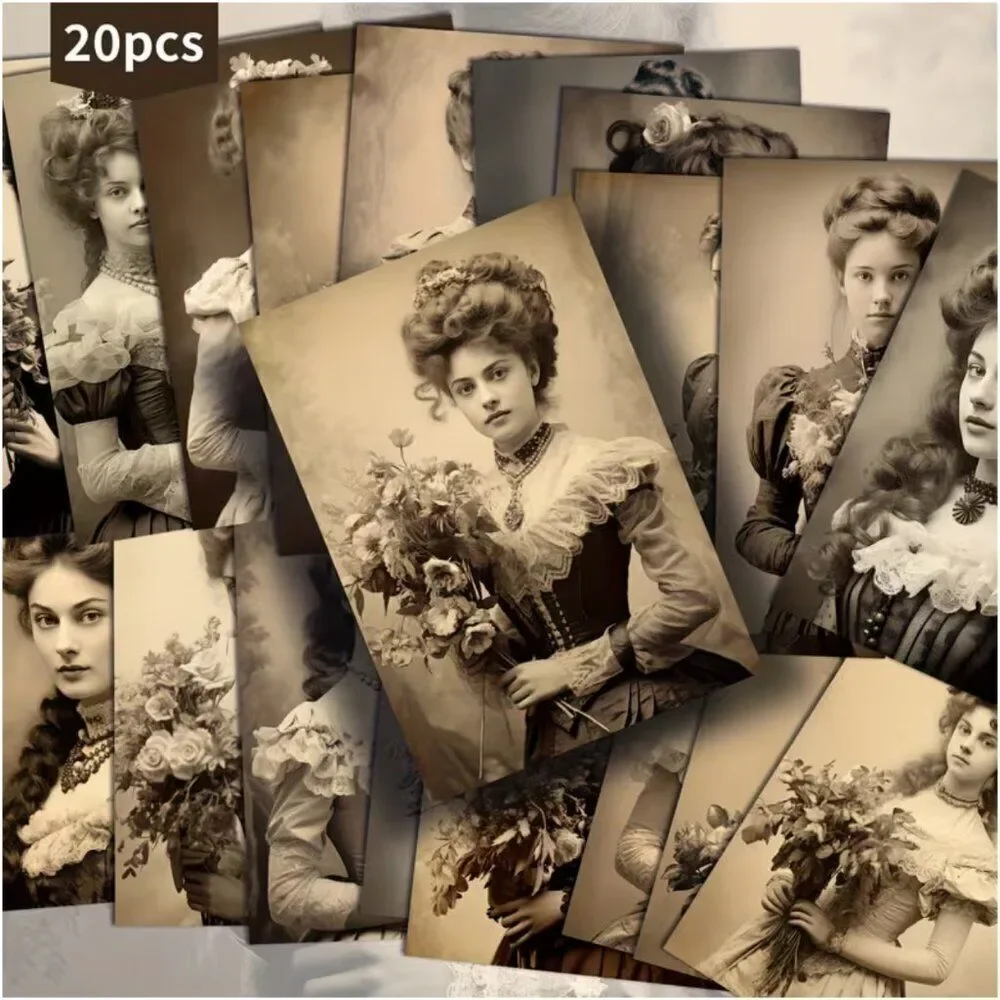 NWT 20pc Vintage Victorian Ephemera Postcard Pack Junk Journal Scrapbook